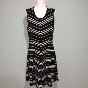 Pink Tartan black and white dress